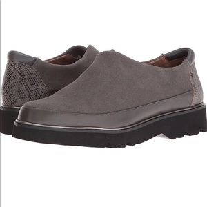Donald Pliner Carly Grey Suede Slip On Loafer 9